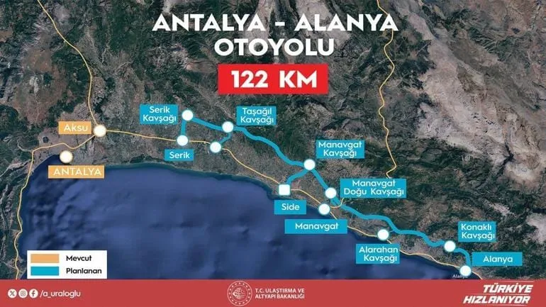 Bakan Uraloğlu Antalya-Alanya yol projesinin müjdesini verdi