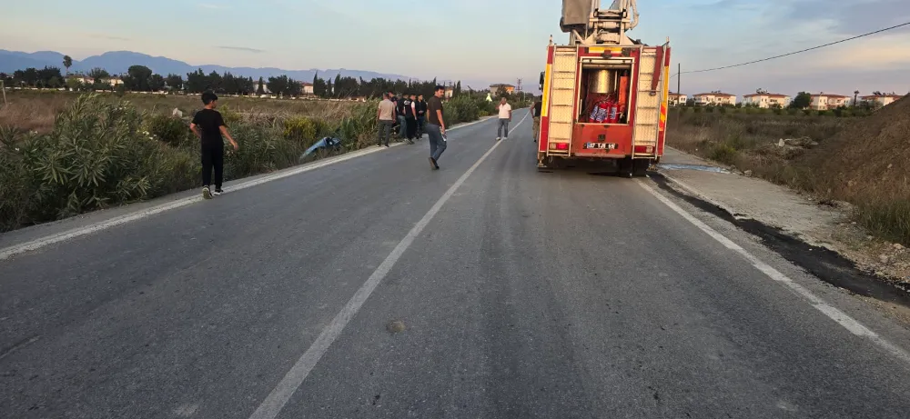 Boğazkent’te Araç Dereye Devrildi