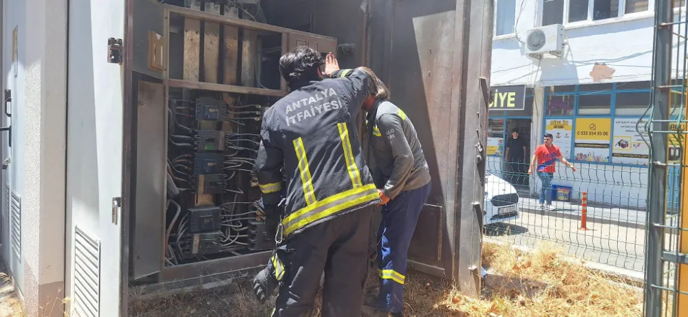 Serik’te trafoda çıkan yangın korkulu anlar yaşattı