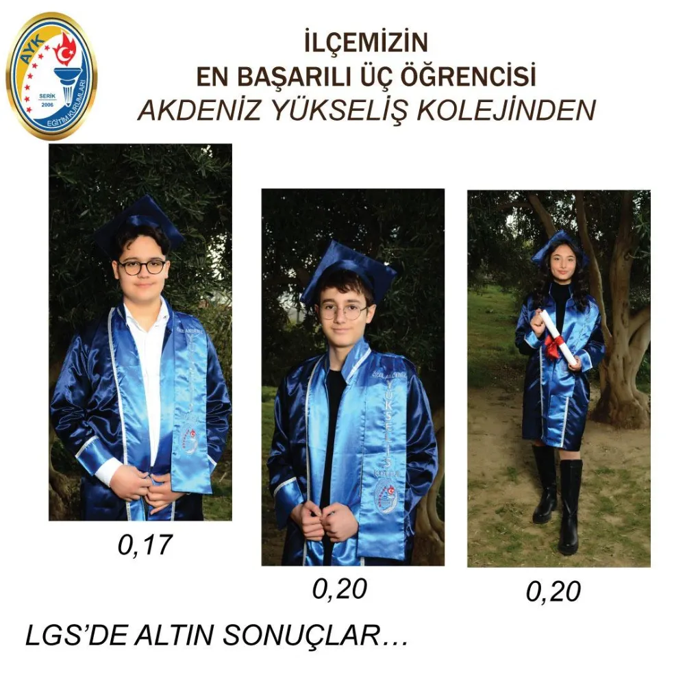 LGS’DE ALTIN SONUÇLAR