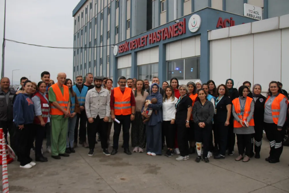 Serik Devlet hastanesinde gerçeğini aratmayan acil servis tatbikatı